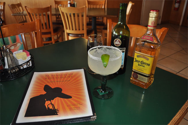 El Mariachi's Menu, don't forget it's a BYOB and a BYOT establishment!